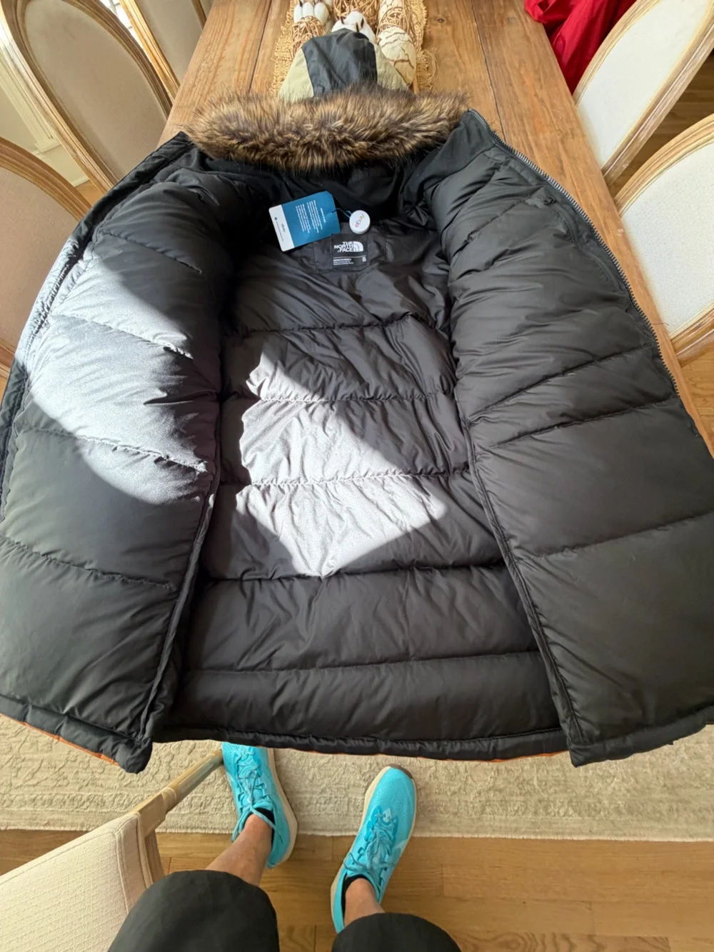 NORTH FACE CAFE CARAMEL 550 DOWN PARKA MENS XL NWOT EXCELLENT CONDITION RET$699